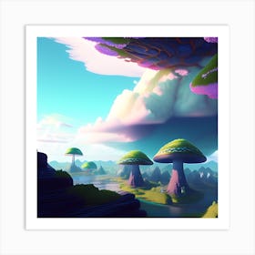 Mushroom Forest 4 Art Print