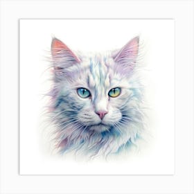 Tiffany Cat Portrait 2 Art Print