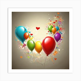 Colorful Balloons Art Print