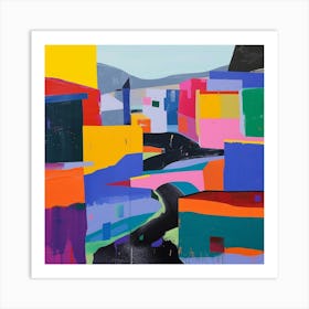 Abstract Travel Collection Reykjavik Iceland 3 Art Print