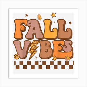 Groovy Fall Vibes Thanksgiving Costume Art Print