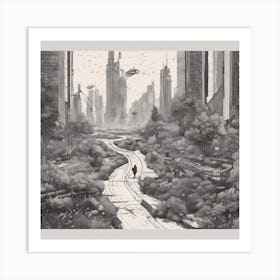 Futuristic Cityscape Art Print