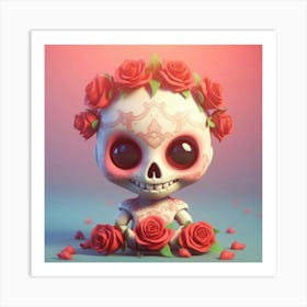 Day Of The Dead Skull 6 Art Print