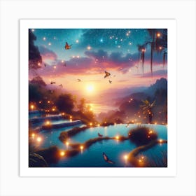 Night In The Forest 2 Art Print