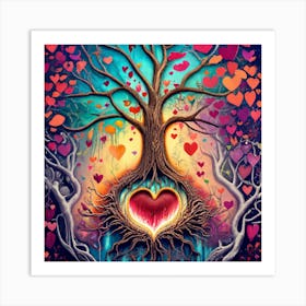 Heart Tree Art Print