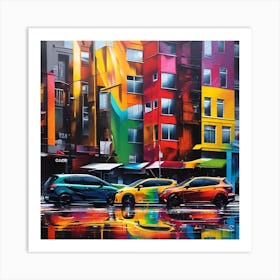 Colorful City 1 Art Print