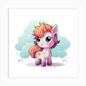 Cute Unicorn 527 Art Print