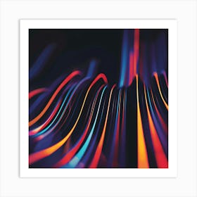 Abstract Light Lines 1 Art Print