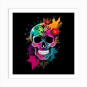 Day Of The Dead Skull 6 Art Print