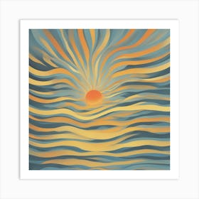 Sunrise Over The Ocean Art Print