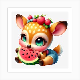 Cute Deer Art Print