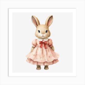 Rabbit In A Dress 1 Art Print