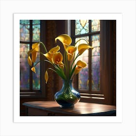 Yellow Calla Lilies Art Print