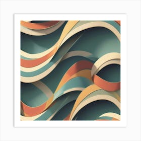 Abstract Wavy Pattern 10 Art Print