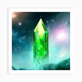 Green Crystal Art Print