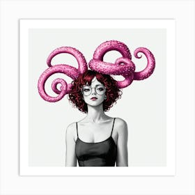 Octopus Hat 2 Art Print