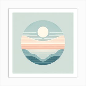 Sunset In A Circle Art Print