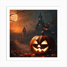 Halloween Pumpkin Art Print