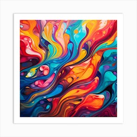 Abstract Colorful Abstract Painting 3 Art Print