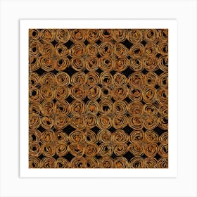 Spirals On Black Art Print