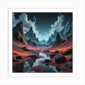 Abstract Landscape Painting Art Print