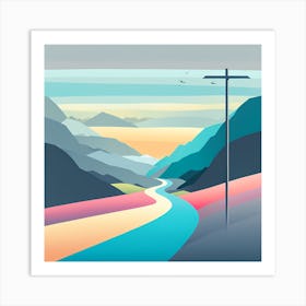 Road To Nowhere VECTOR ART Art Print