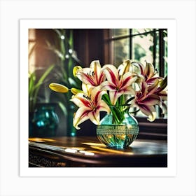 Lily In A Vase Art Print