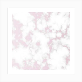 Winter Pink Marble Art Print