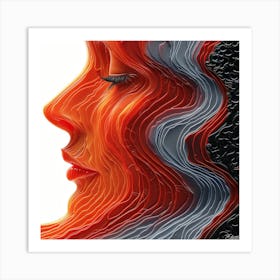 Woman'S Face 1 Art Print