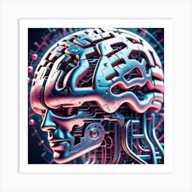 3d Rendering Of A Human Brain 11 Art Print