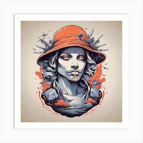 Man With A Hat Art Print