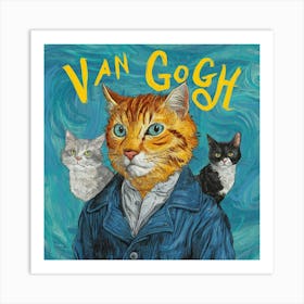 Van Gogh Cats Illustration Poster Luhgo5m R4kxmadhuvjshw Ailv2r1as Omjaguvu7qvq Art Print