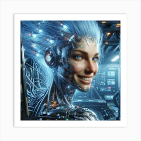 Robot Girl 3 Art Print