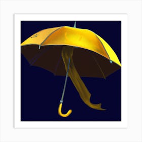 Yellow Umbrella Art Print