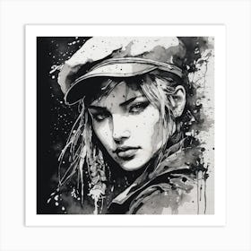 Girl In A Hat 1 Art Print