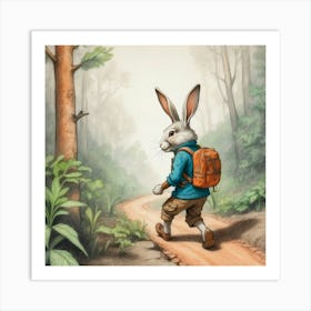 Rabbit In The Woods 5 Art Print