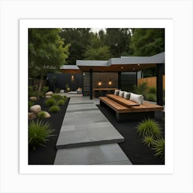 Modern Backyard Design Art Print