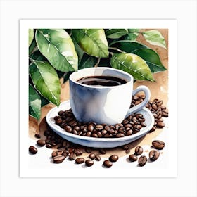 Coffee Painting Art Print