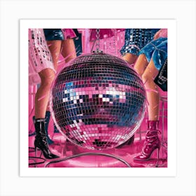 A Stunning Oil Painting Illustration Of A Disco Ba Jyfdrstft6cyb4ofonckag Dt8cbmestx Npppxlk Bg Art Print