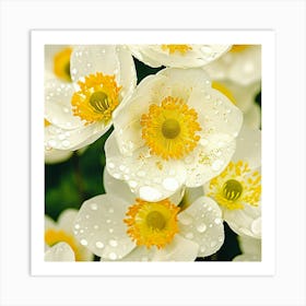 White Anemones 2 Art Print