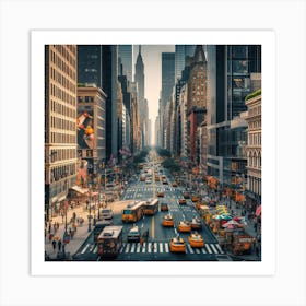 New York City Street Scene Art Print