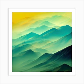 Abstract Mountains Art Print