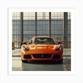 Ferrari orange car wallart printable Instagram post Art Print