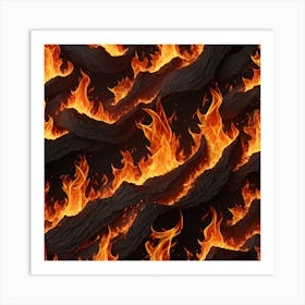 Fire Background Art Print