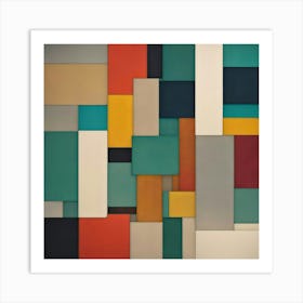 Abstract Squares 7 Art Print