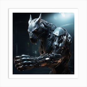 Wolf In The Dark Art Print