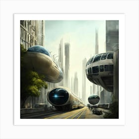 Futuristic Cityscape Art Print