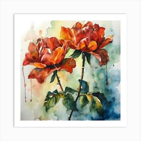 Two Roses 1 Art Print