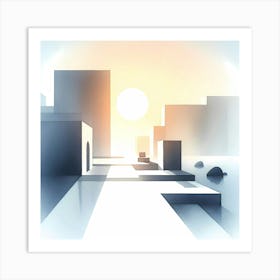 Abstract Cityscape 13 Art Print