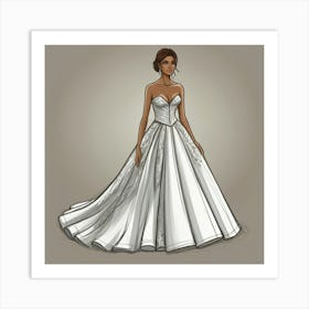 Wedding Dress Art Print